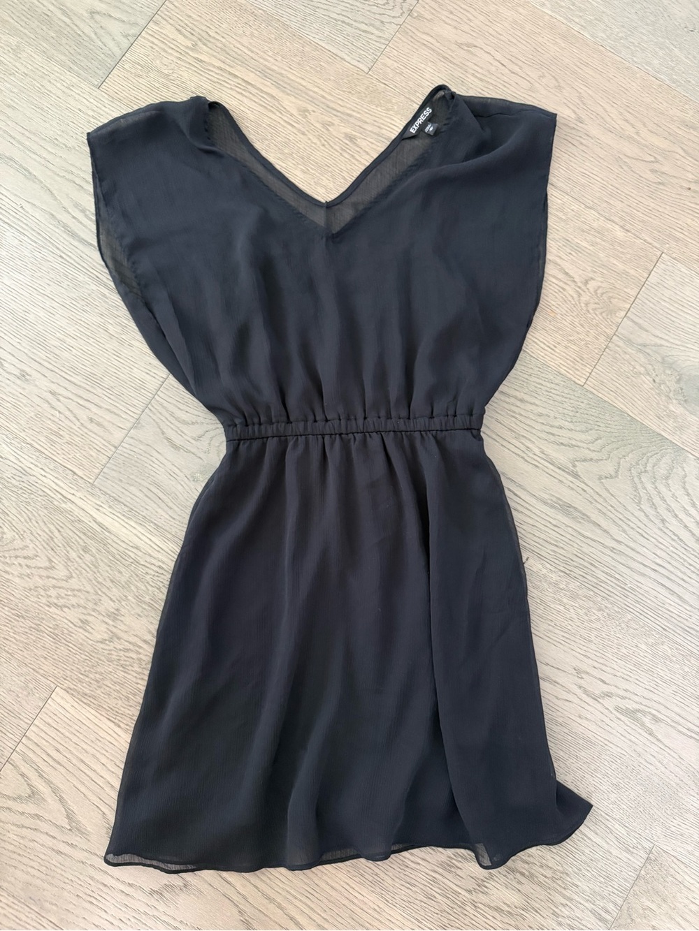 Express Black V-Neck Mini Dress